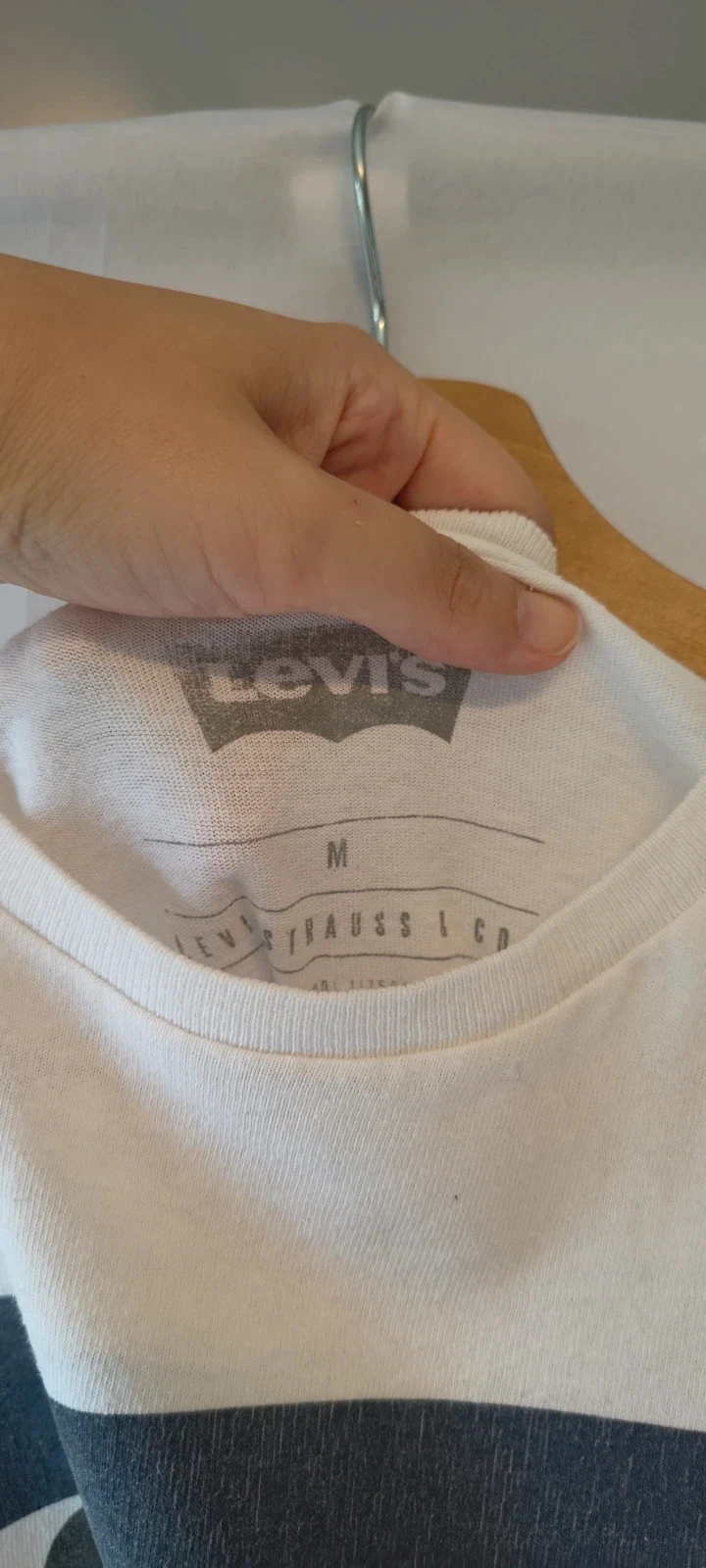 Vintage Levi's T-shirt Wit | M | 100% Katoen | Klassiek Logo | Goede Staat #271 – photo 3